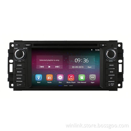 DDR3 2G quad core RK3188 1.6GHz Android 4.4 & Android 5.1 car audio for Jeep Chrysler Dodge support DVR